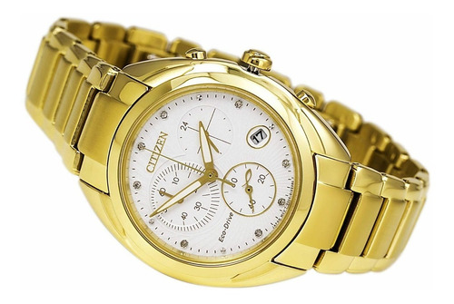 Reloj Citizen Para Mujer Fb1392-58a Eco-drive  Dorado Con