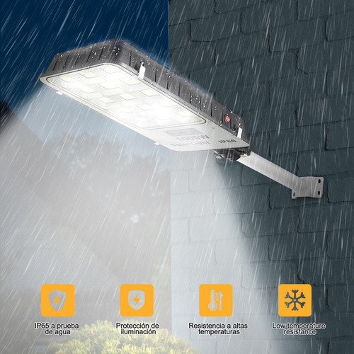 Lámpara Led Solar 1000w Luminaria Suburbana Alumbrado Públic