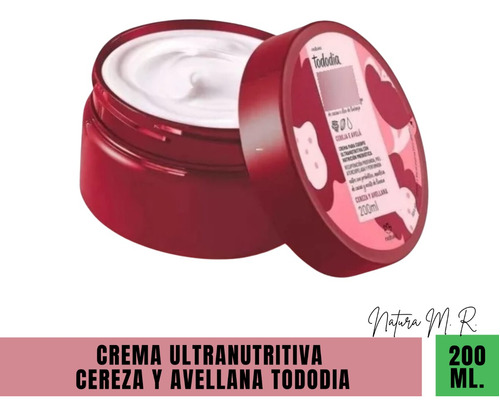 Crema Ultranutritiva Cereza Y Avellana Tododia 200 Ml.