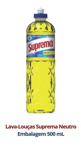 Kit 24 Lava-louças Neutro 500ml Detergente Suprema Atacado