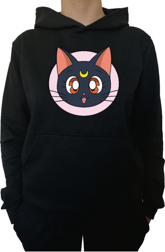 Poleron Hoodie Gata Luna Sailor Moon Lacombidelmemo