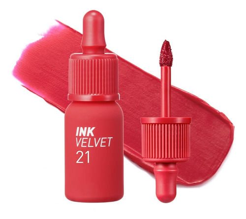 Ink Velvet Peripera Color 21 Coral Red LĂquido