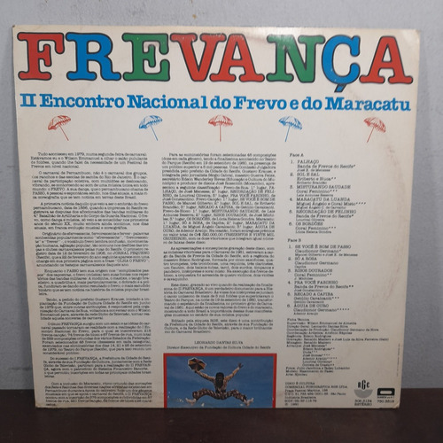 Imagem 2 de 6 de Vinil Lp Frevança Encontro Nacional Do Frevo E Maracatu Sgdo