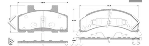 Balata Delanteras Der-izq Buick Lesabre 1990-1991 Firelok