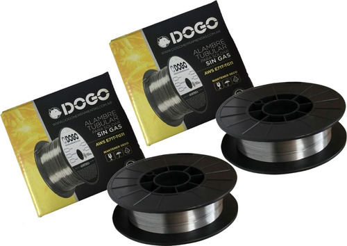 2 Alambres Flux Mig Dogo Suelda Sin Gas Rollo 0,8mm 450gr