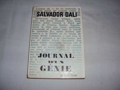 #ñ Salvador Dali Journal D´un Genie - Michel Deon