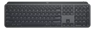 Teclado bluetooth Logitech Master Series MX Keys QWERTY inglés US color grafito con luz blanca P/Mac