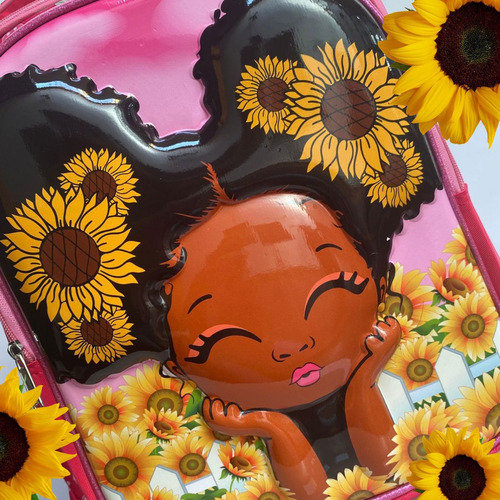 Mochila Escolar Volta As Aulas Princesas Fadas Feminina Cor Menina Girassol Desenho Do Tecido Liso