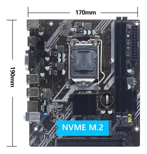 Placa Madre Mucai H61 1155 Core I3 I5 I7 M.2 Nvme Ddr3 32gb