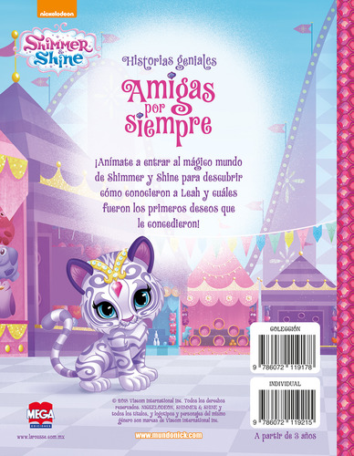 Shimmer and Shine Amigas por siempre, de Martínez Ibañez, Alma (Redacción De tenidos). Editorial Mega Ediciones, tapa blanda en español, 2018