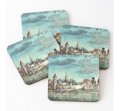 Set Posavasos Inssbruck Vista Desde El Norte Calidad Premium