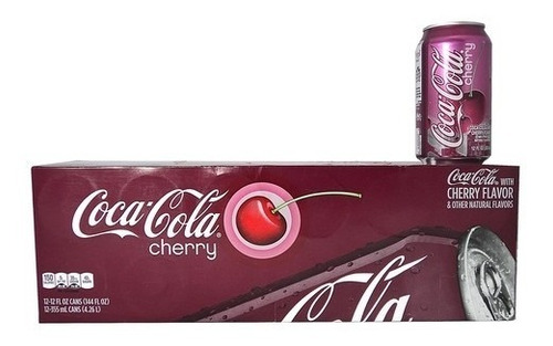 12 Latas De Coca Cola Cherry Cereza De 355 Ml  