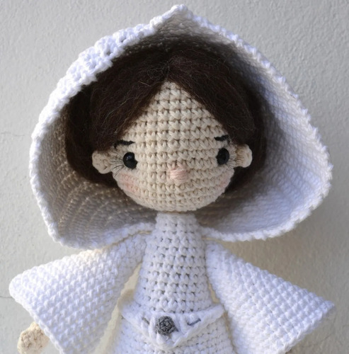 Princesa Leia Star Wars Muñeca Amigurumi Tejida A Crochet