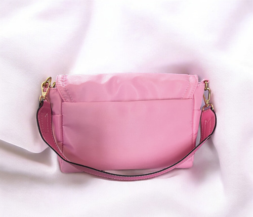 Bolso Crossbody Color Rosa 6 Compartimientos ( Cristanza )