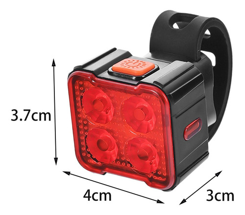 6 Lámpara De Advertencia De 4 Cuentas De Lámpara Luz Roja