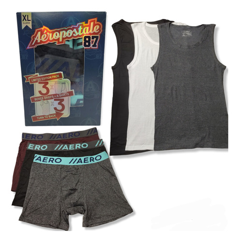 Pack De Calzoncillos Y Camisetas Aeropostale Original Hombre