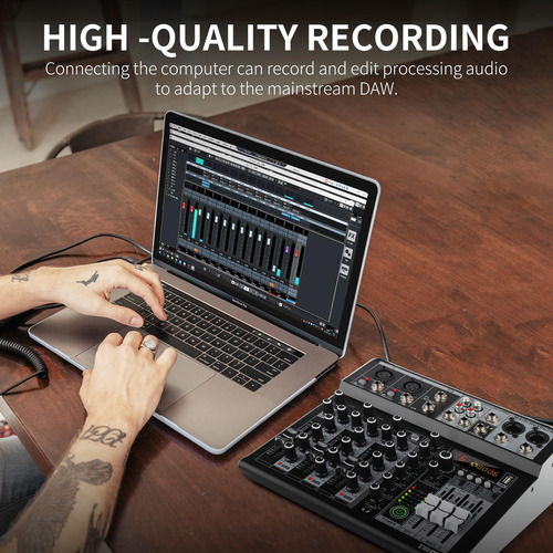 Mezclador De Audio Xtuga Kp4, 4 Canales, Bluetooth