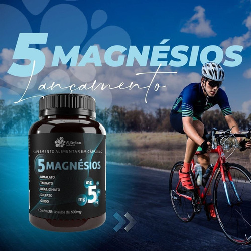 Magnésio 5 em 1 Atlântica Natural – Alta Absorção