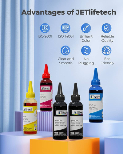 Kit De 5 Recarga De Tinta Universal Para Hp920 Y Series