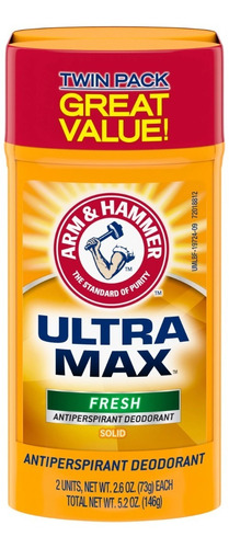 Pack 2 Pzas Desodorante Ant Arm & Hammer Ultramax Fresh 73g