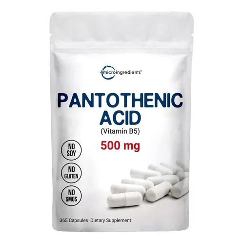 Pantothenic Acid Vitamin B5 Supplement Vitamin B5 500mg 365