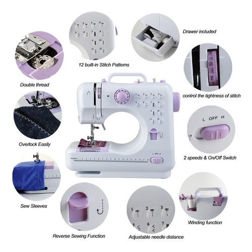 Imagen 4 de 7 de Máquina De Coser Electrica Pedal Profesional Modista Ropa
