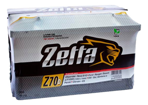 Bateria 70ah Zetta - Fabricação Moura - O Melhor Preço!!