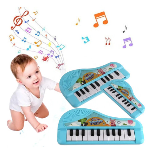 Piano Teclado Brinquedo Infantil Microfone Educativo Musical