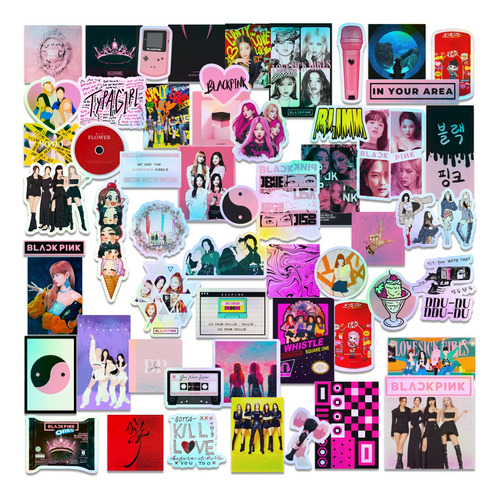 Stickers Blackpink Holograficos Impermeables Autoadhesivas