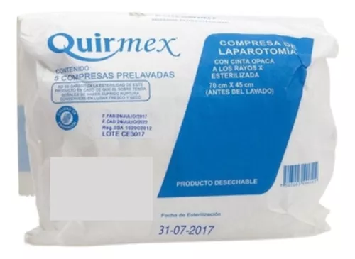 Gasas Estériles Quirmex Álgodon 7.5cmx5cm 2 Pack De 100 Pzs