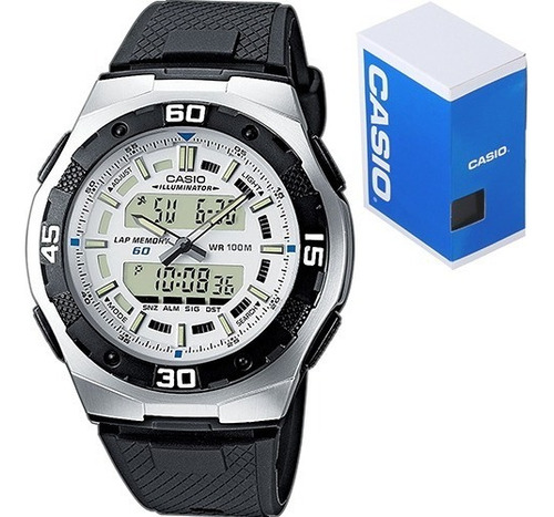 Reloj Casio Aq164 Blanco 60 Memorias Illuminator Sumergible 