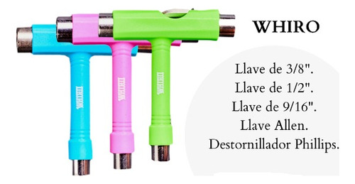 Llave T Whiro  Para Skate Longboards Penny