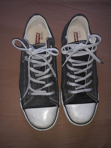 Zapatillas Usadas Levi's Gamuza Gris Estilo Hall Star 