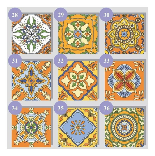 Kit C/50 Unid Adesivo Azulejo Português 15x15 Cm
