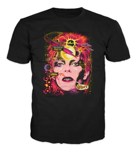 Camiseta Retro Art De David Bowie Rock Pop Unisex