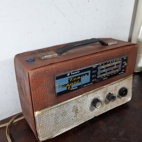 Radio Antigo Trans Capri All Transistor, Só Liga, Ler. 