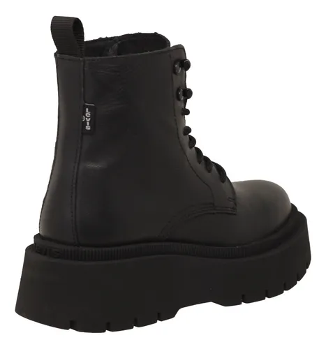 Botas Levis Mujer Dama Plaforma Negras Rojas Vino 1223431 Envío