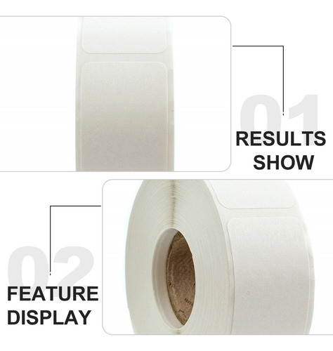2 Rollos De Etiquetas Adhesivas De Papel Adhesivas Rectangul