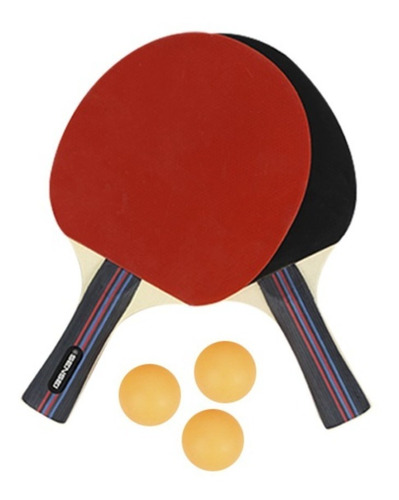 Imagen 3 de 7 de Set De Ping Pong Sensei Instant Kit Red + 2 Paleta + 3 Bolas