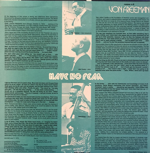 Von Freeman Have No Fear 1975 Stereo Made In Usa Lp (Usado)
