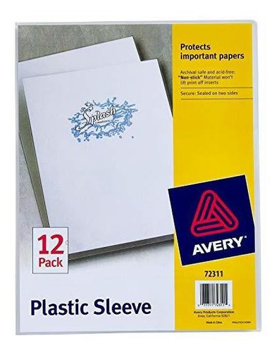 Avery 72311 Mangas De Plástico Transparente, Polipropileno, 