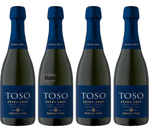 Espumante Pascual Toso Extra Brut Pack X4 Unidades