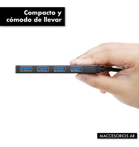 Imagen 8 de 10 de Hub Usb 3.0 A 4 Usb - Alta Velocidad