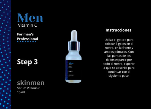Set Limpiador,tónico, Serum,crema Vitamina C Antiedad Hombre