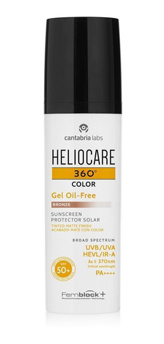 Heliocare 360 Gel Oil Free Bronze Spf 50+ Toque Seco X 50 Ml