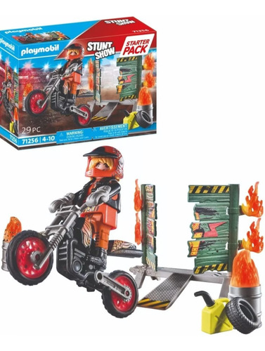 Playmobil Moto Con Pared De Fuego 71256