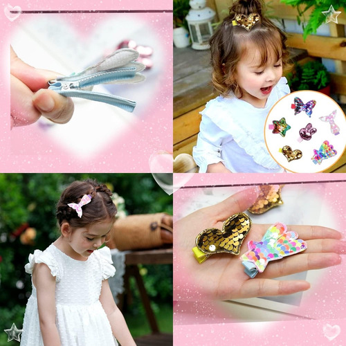 Clips De Cabello Zanwell Para Niñas, 12 Piezas Brillantes Cl
