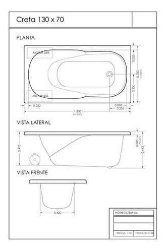 Imagen 4 de 10 de Bañera Hidromasaje Jacuzzi 130 X 70 6 Jets Envio Gratis