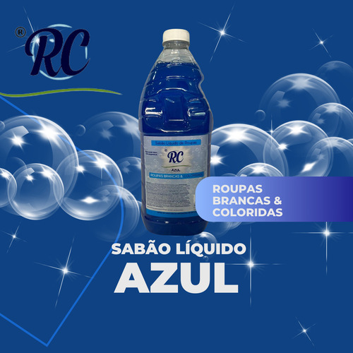 Sabão Liquido Lava Roupas 2 Litros Neutro Azul Biodegradável