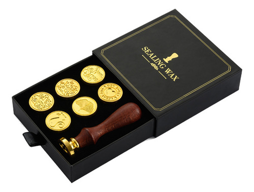 Kit De Regalo Stamp Wax Seal Con Sello De Cera Reemplazable